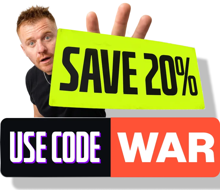 Save 20% Use Code WAR